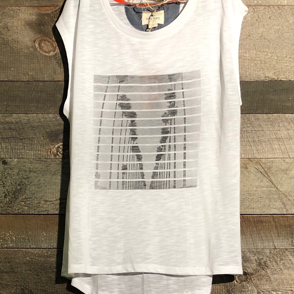 Women's Sperry Photo Stripe Print T-Shirt - M